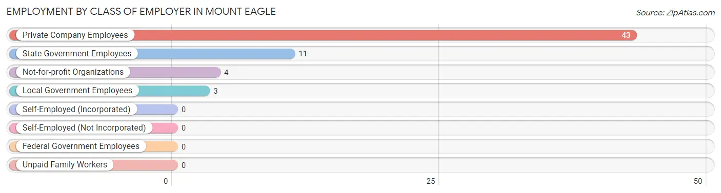 Employment by Class of Employer in Mount Eagle