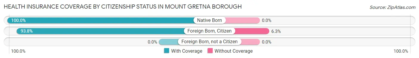 Health Insurance Coverage by Citizenship Status in Mount Gretna borough