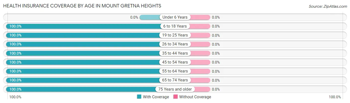 Health Insurance Coverage by Age in Mount Gretna Heights