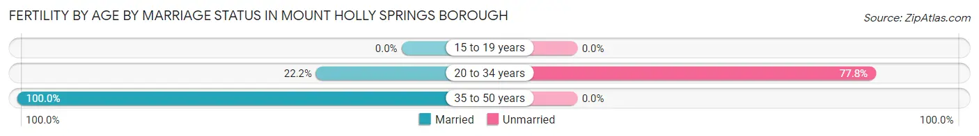 Female Fertility by Age by Marriage Status in Mount Holly Springs borough