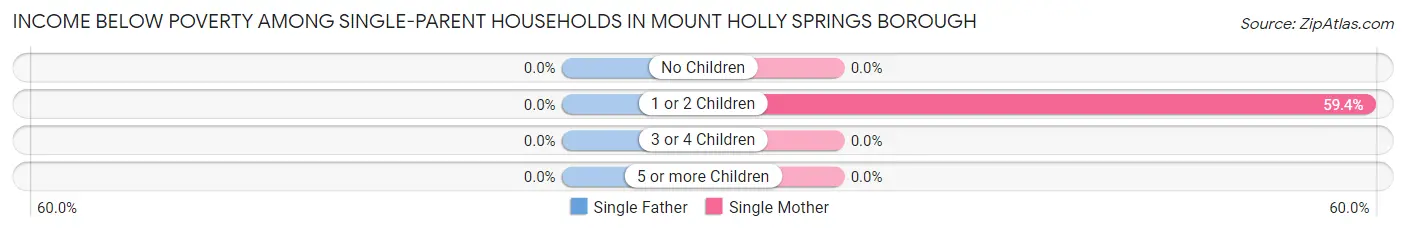 Income Below Poverty Among Single-Parent Households in Mount Holly Springs borough
