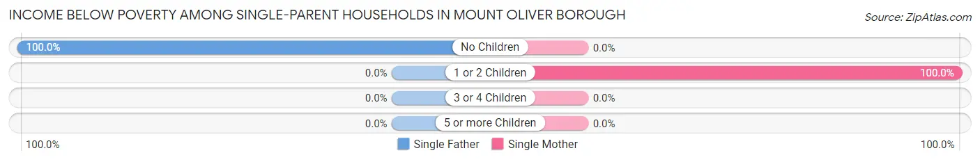 Income Below Poverty Among Single-Parent Households in Mount Oliver borough