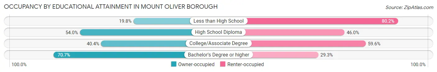 Occupancy by Educational Attainment in Mount Oliver borough