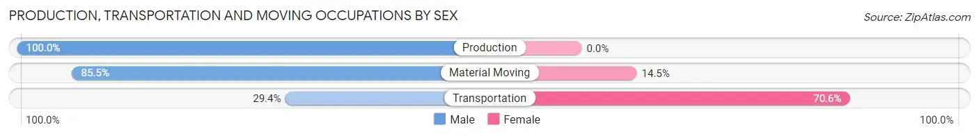 Production, Transportation and Moving Occupations by Sex in Mount Oliver borough