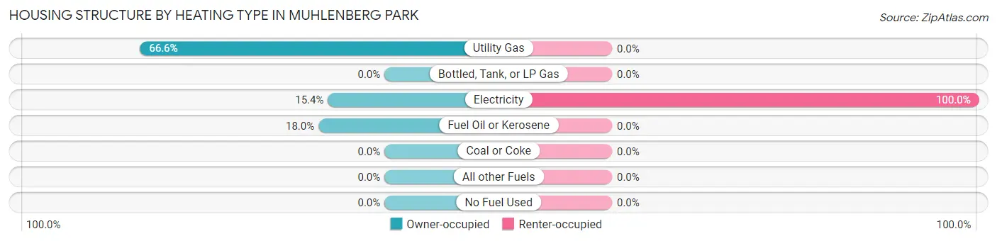 Housing Structure by Heating Type in Muhlenberg Park