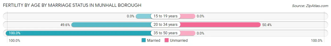 Female Fertility by Age by Marriage Status in Munhall borough