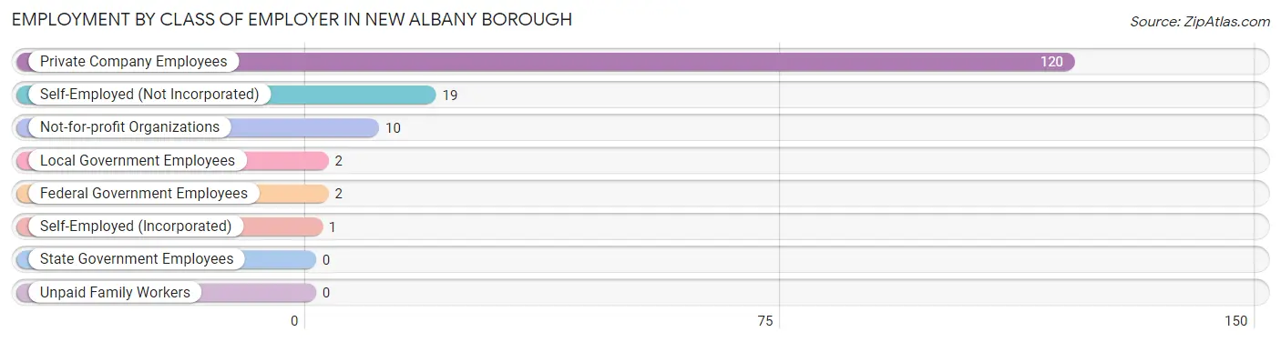 Employment by Class of Employer in New Albany borough