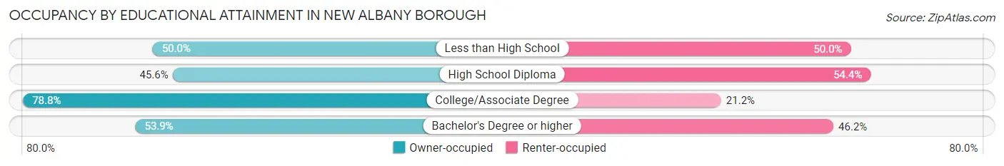 Occupancy by Educational Attainment in New Albany borough