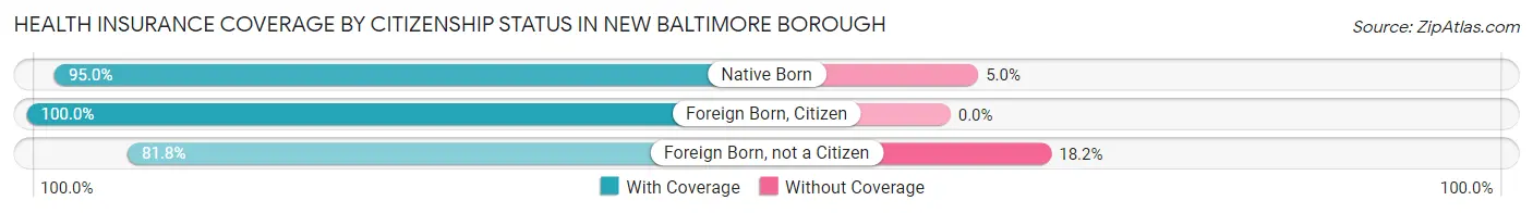 Health Insurance Coverage by Citizenship Status in New Baltimore borough