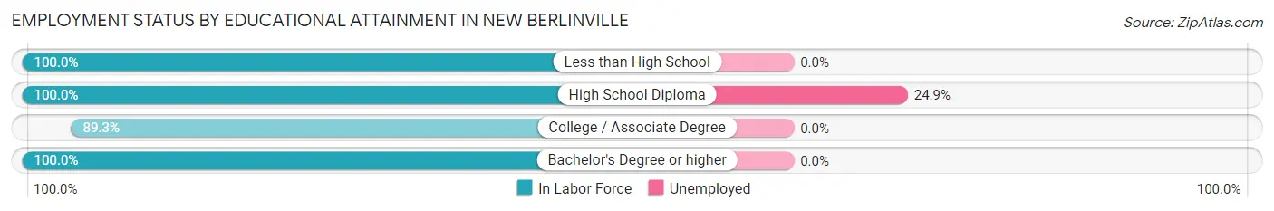 Employment Status by Educational Attainment in New Berlinville