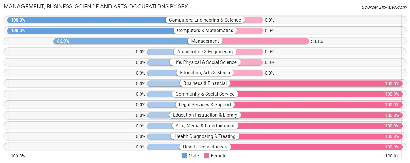 Management, Business, Science and Arts Occupations by Sex in New Berlinville