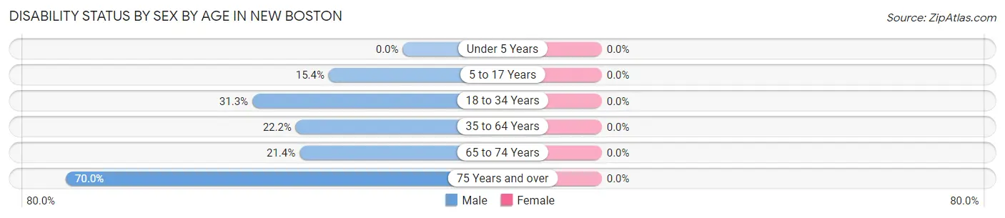 Disability Status by Sex by Age in New Boston