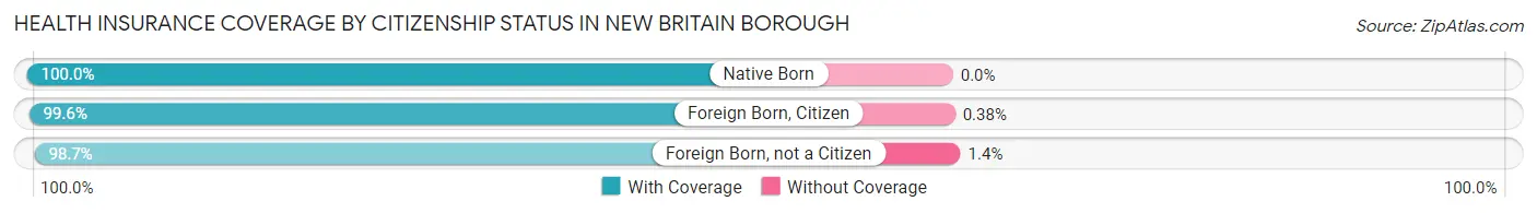 Health Insurance Coverage by Citizenship Status in New Britain borough