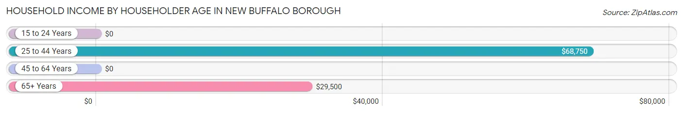 Household Income by Householder Age in New Buffalo borough