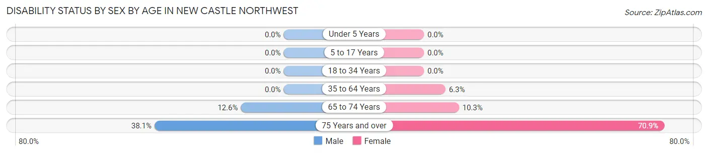 Disability Status by Sex by Age in New Castle Northwest