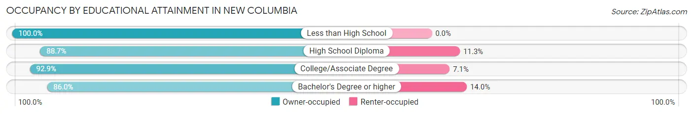 Occupancy by Educational Attainment in New Columbia
