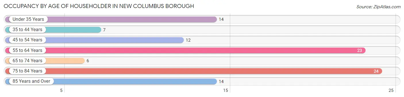 Occupancy by Age of Householder in New Columbus borough