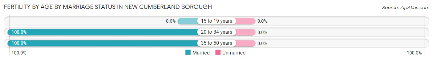 Female Fertility by Age by Marriage Status in New Cumberland borough