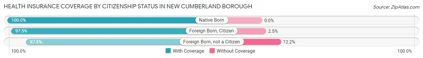 Health Insurance Coverage by Citizenship Status in New Cumberland borough