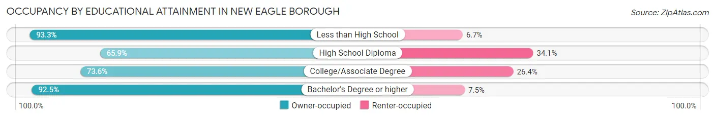 Occupancy by Educational Attainment in New Eagle borough