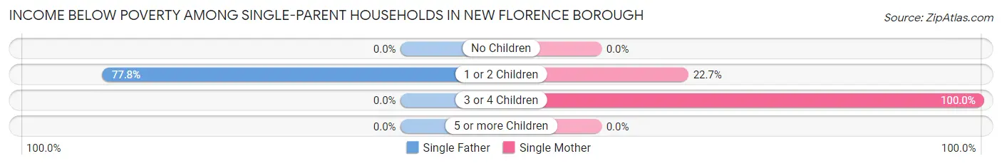 Income Below Poverty Among Single-Parent Households in New Florence borough