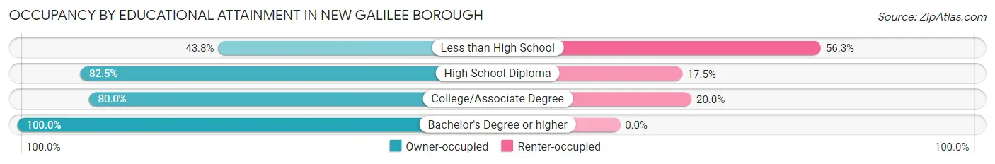 Occupancy by Educational Attainment in New Galilee borough