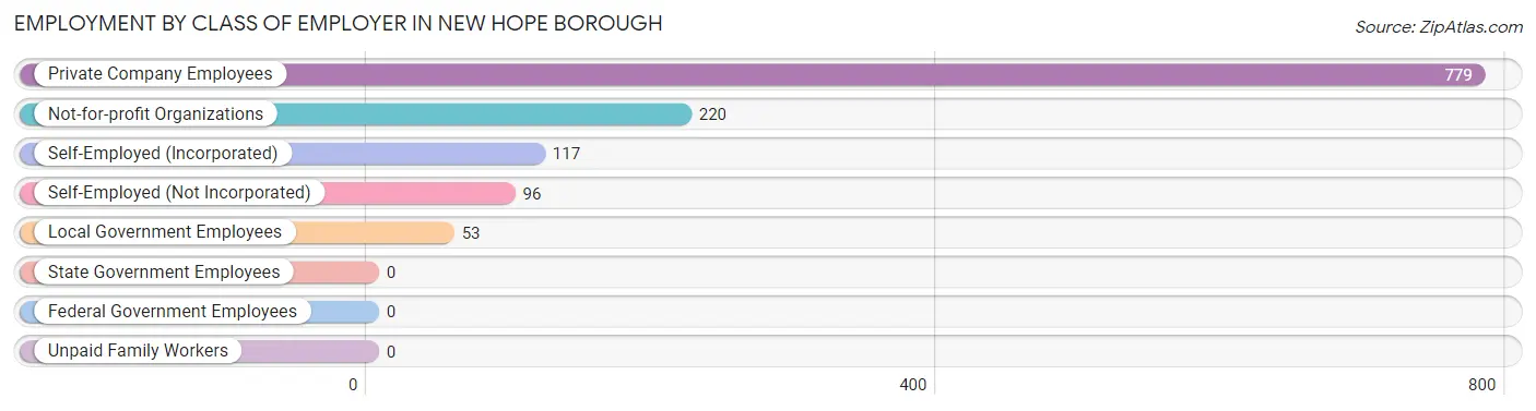 Employment by Class of Employer in New Hope borough