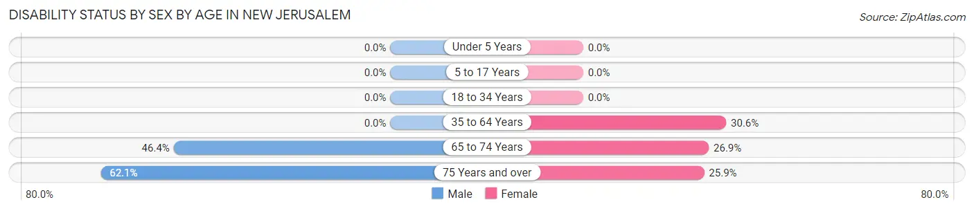 Disability Status by Sex by Age in New Jerusalem