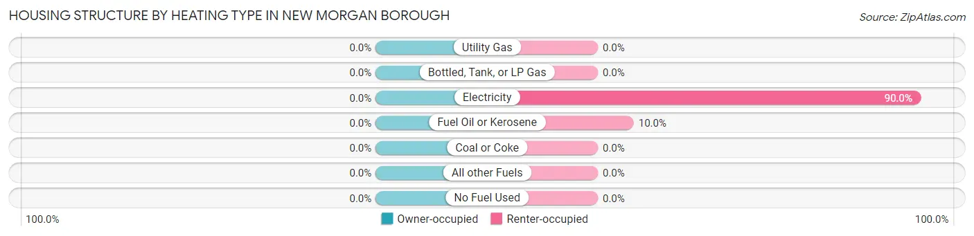 Housing Structure by Heating Type in New Morgan borough