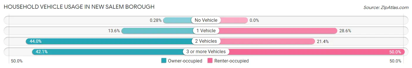 Household Vehicle Usage in New Salem borough