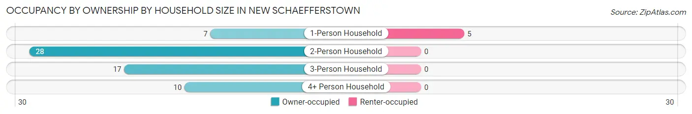 Occupancy by Ownership by Household Size in New Schaefferstown