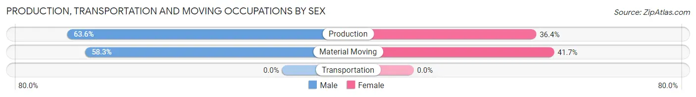 Production, Transportation and Moving Occupations by Sex in New Schaefferstown