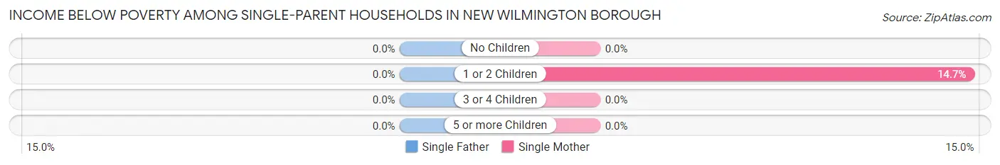 Income Below Poverty Among Single-Parent Households in New Wilmington borough