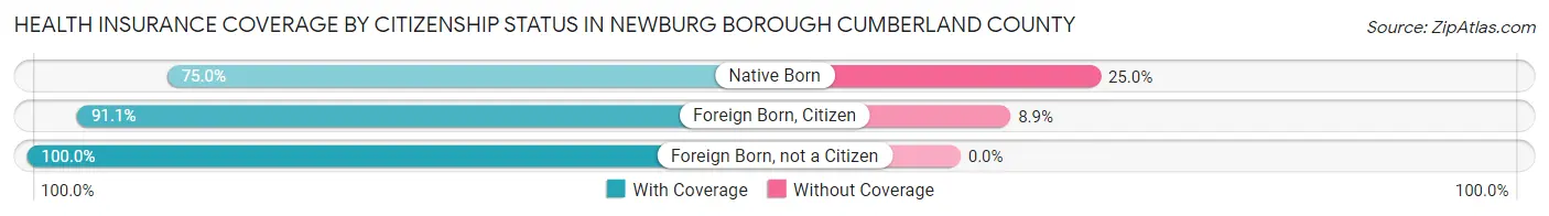 Health Insurance Coverage by Citizenship Status in Newburg borough Cumberland County