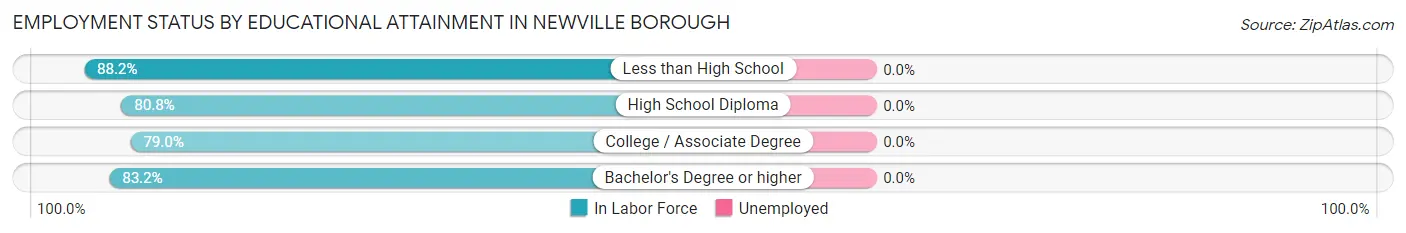 Employment Status by Educational Attainment in Newville borough