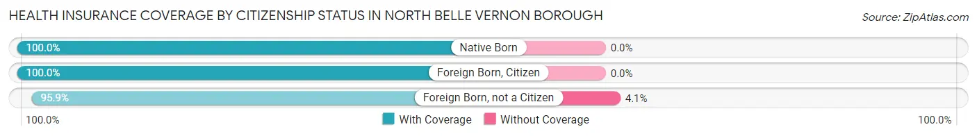 Health Insurance Coverage by Citizenship Status in North Belle Vernon borough