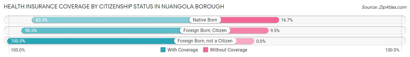 Health Insurance Coverage by Citizenship Status in Nuangola borough