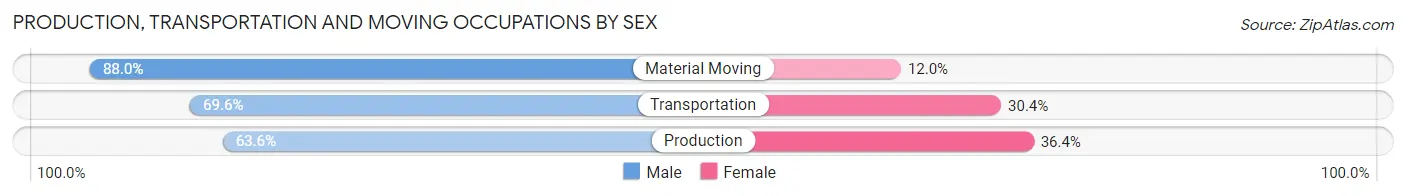 Production, Transportation and Moving Occupations by Sex in Ohioville borough