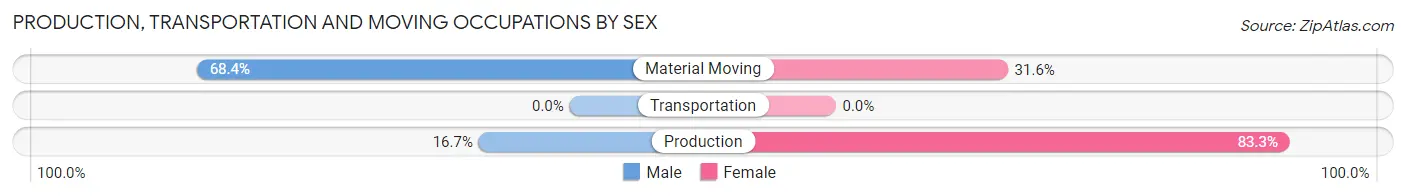 Production, Transportation and Moving Occupations by Sex in Orangeville borough