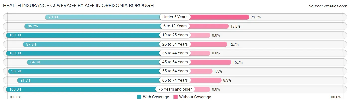 Health Insurance Coverage by Age in Orbisonia borough