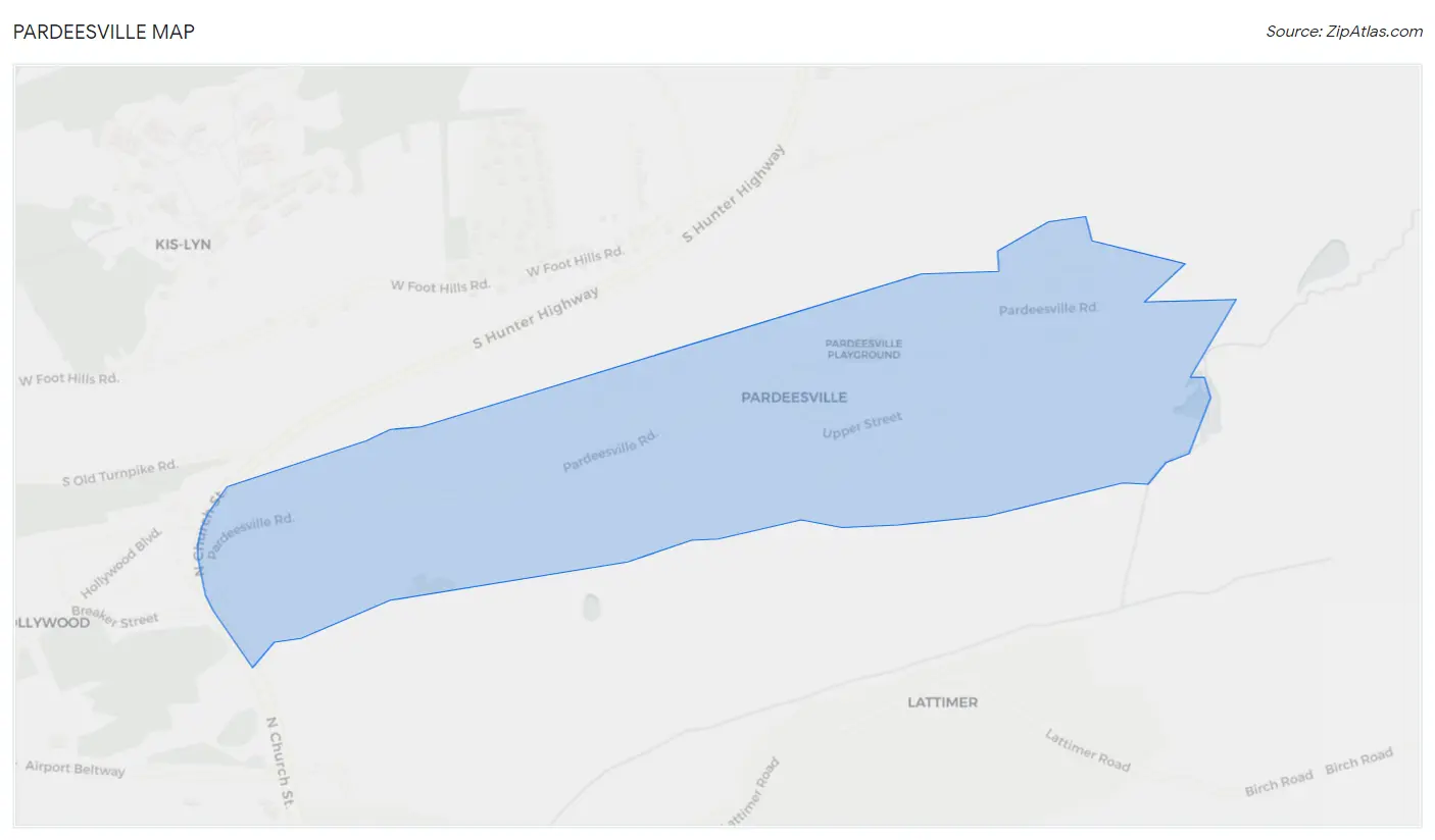 Pardeesville Map