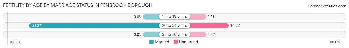 Female Fertility by Age by Marriage Status in Penbrook borough