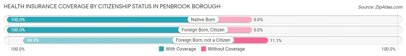 Health Insurance Coverage by Citizenship Status in Penbrook borough