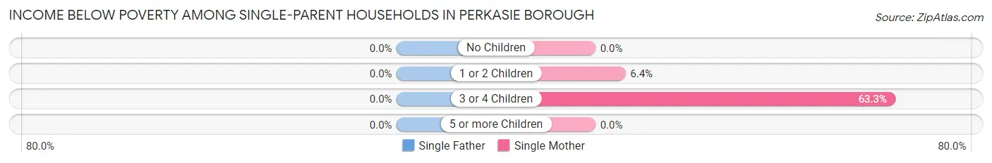 Income Below Poverty Among Single-Parent Households in Perkasie borough