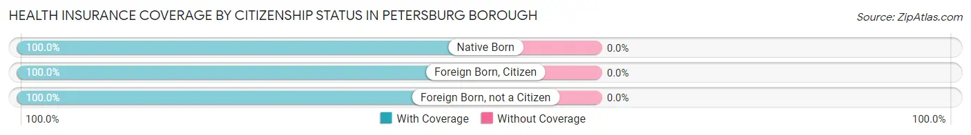 Health Insurance Coverage by Citizenship Status in Petersburg borough