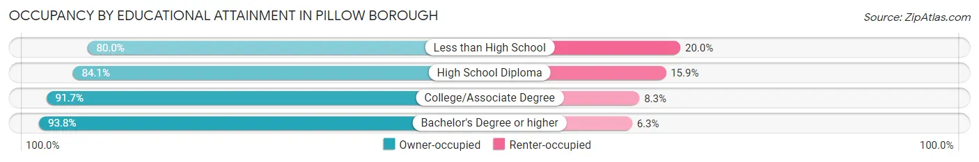 Occupancy by Educational Attainment in Pillow borough
