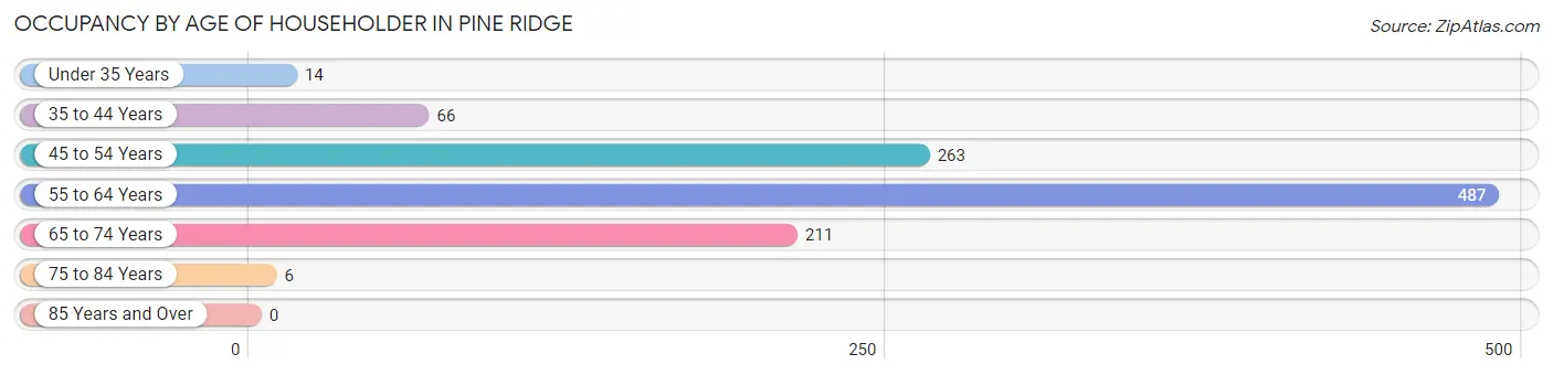 Occupancy by Age of Householder in Pine Ridge