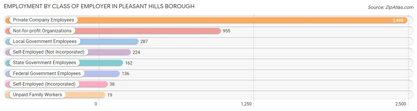 Employment by Class of Employer in Pleasant Hills borough