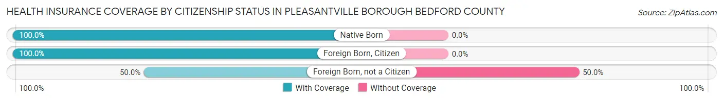 Health Insurance Coverage by Citizenship Status in Pleasantville borough Bedford County