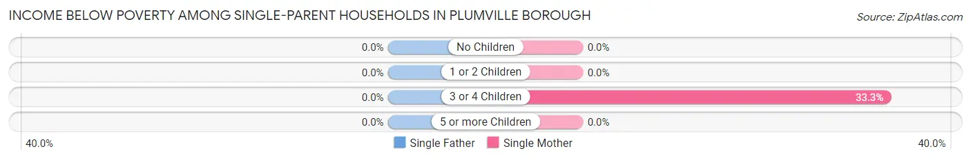 Income Below Poverty Among Single-Parent Households in Plumville borough